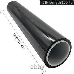 5% VLT Window Film Tint for Home and Car 40 X100Ft Window Privacy Film & 8 X Wi