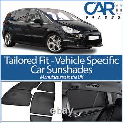 Ford S-Max 5dr 2010-15 UV CAR SHADES WINDOW SUN BLINDS PRIVACY GLASS TINT BLACK