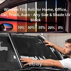 Window Tint Roll for Home, Office, Car, Truck, Auto Any Size & Shade UV Block